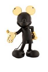 Mickey Welcome Matte Black & Chromed Gold by Leblon Delienne - Limited Edition Sculpture sized 15x24 inches. Available from Whitewall Galleries